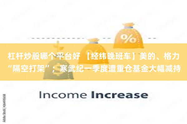 杠杆炒股哪个平台好 【经纬晚班车】美的、格力“隔空打架”;寒武纪一季度遭重仓基金大幅减持