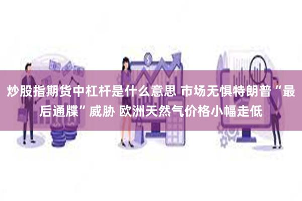 炒股指期货中杠杆是什么意思 市场无惧特朗普“最后通牒”威胁 欧洲天然气价格小幅走低
