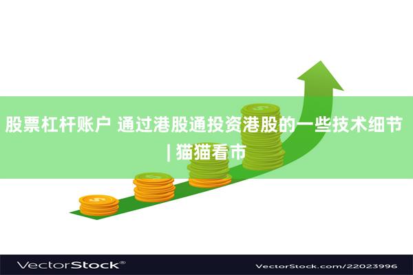 股票杠杆账户 通过港股通投资港股的一些技术细节 | 猫猫看市