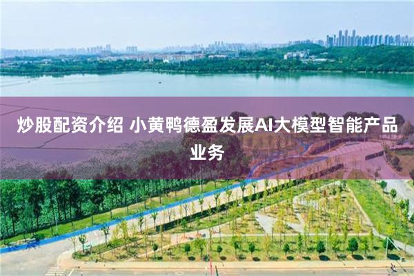 炒股配资介绍 小黄鸭德盈发展AI大模型智能产品业务
