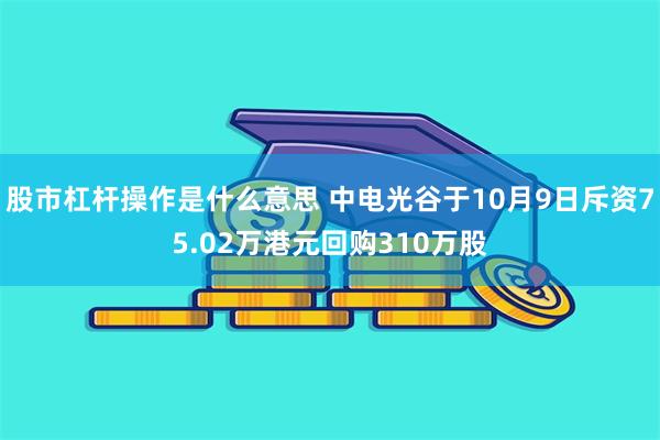 股市杠杆操作是什么意思 中电光谷于10月9日斥资75.02万港元回购310万股