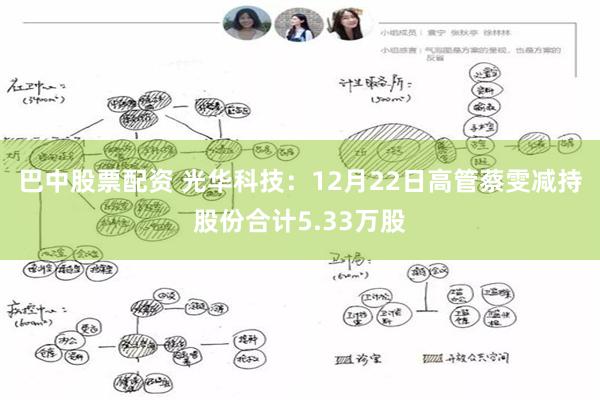 巴中股票配资 光华科技：12月22日高管蔡雯减持股份合计5.33万股