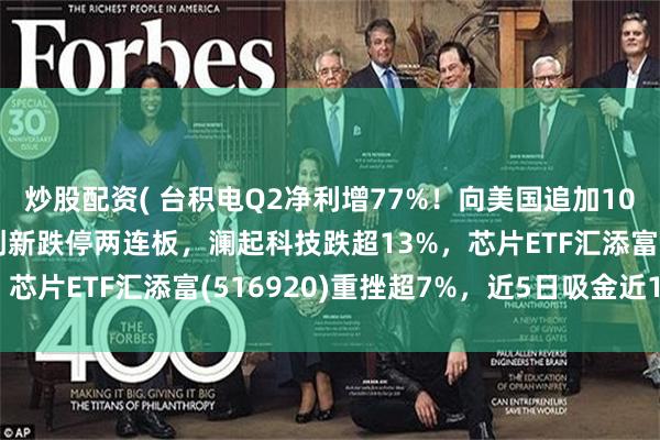 炒股配资( 台积电Q2净利增77%!向美国追加1000亿美元投资!兆易创新跌停两连板,澜起科技跌超13%,芯片ETF汇添富(516920)重挫超7%,近5日吸金近1亿元
