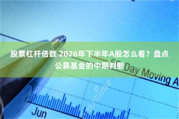 股票杠杆倍数 2026年下半年A股怎么看?盘点公募基金的中期判断