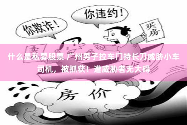 什么是私募股票 广州男子拉车门持长刀威胁小车司机，被抓获！遭威胁者无大碍