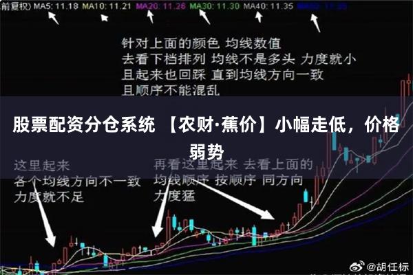 股票配资分仓系统 【农财·蕉价】小幅走低，价格弱势