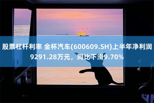 股票杠杆利率 金杯汽车(600609.SH)上半年净利润9291.28万元，同比下滑9.70%
