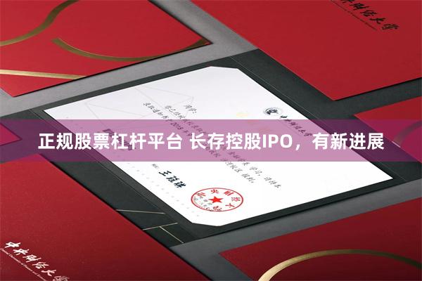 正规股票杠杆平台 长存控股IPO，有新进展