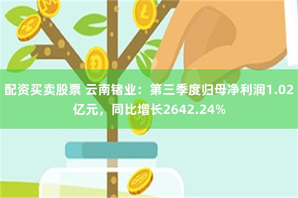 配资买卖股票 云南锗业:第三季度归母净利润1.02亿元,同比增长2642.24%